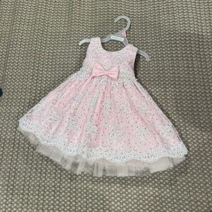 American Princess pageant Pink Lace sequenced Dress with bloomers